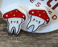 Mushroom Tooth Stud Earrings