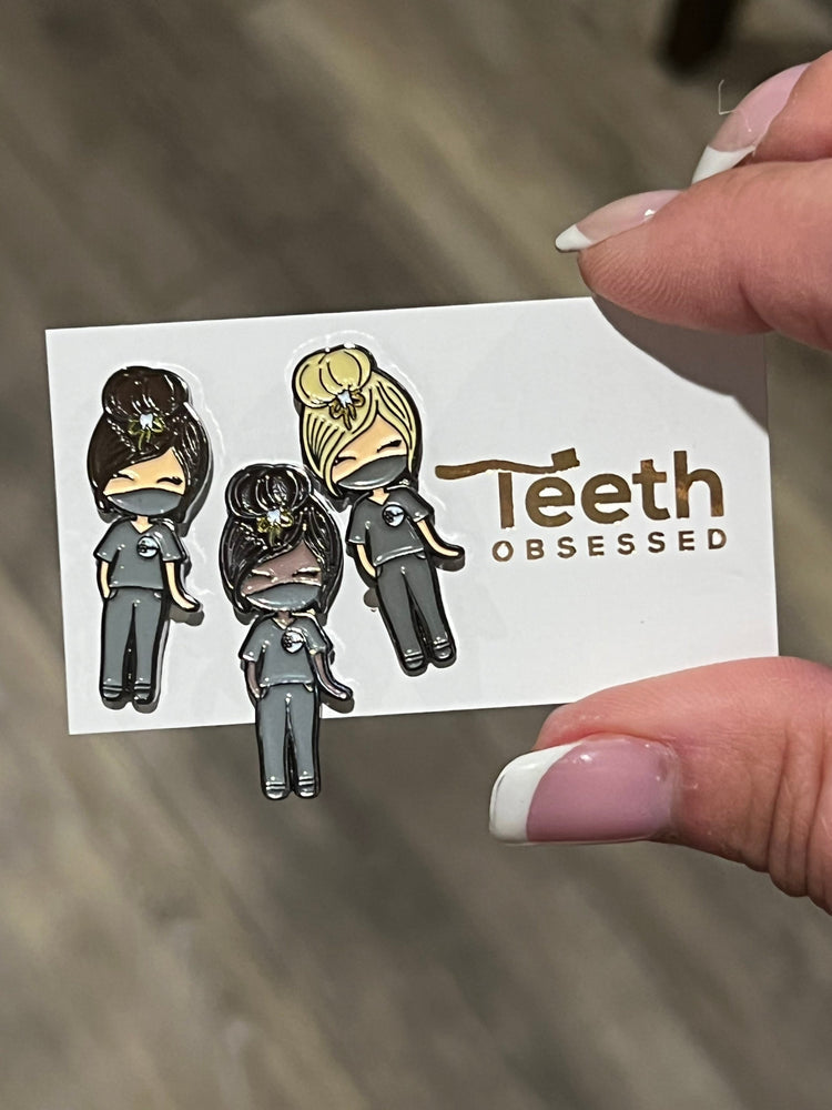 Dental Pin, Tooth Pin, Molar Pin, Dental Hygiene Gift, Dental Assistant Gift, Dental Earrings, Tooth Earrings
