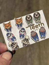 Zoo Tooth Animal Earrings, Dental Tooth Earrings, Tooth Earrings, Teeth Earrings, Dental Assistant Earrings, Teeth Earrings
