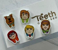 Scooby Tooth Earrings, Teeth Earrings, Molar Earrings, Dental Earrings, Tooth Earrings, Glass Tooth Earrings ,Dental Gift
