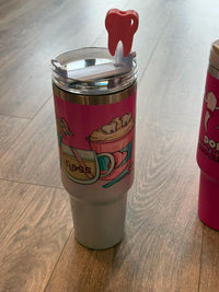 Tooth Tumbler, Dental Cold Cup, Dental Babe Mug, Dental Hygienist Cup, Straw Topper, Dentist Coffee Cup, Dental Gift, Tooth Topper
