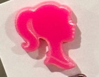 Pink Tooth Earrings: Solid Pink, Mirror, Pink and White, Character
