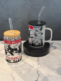 If The Broom Fits Tooth Glass & Mug – Spooky Halloween Dental Cup | Funny Gift for Dental Assistants, Hygienists Dentists