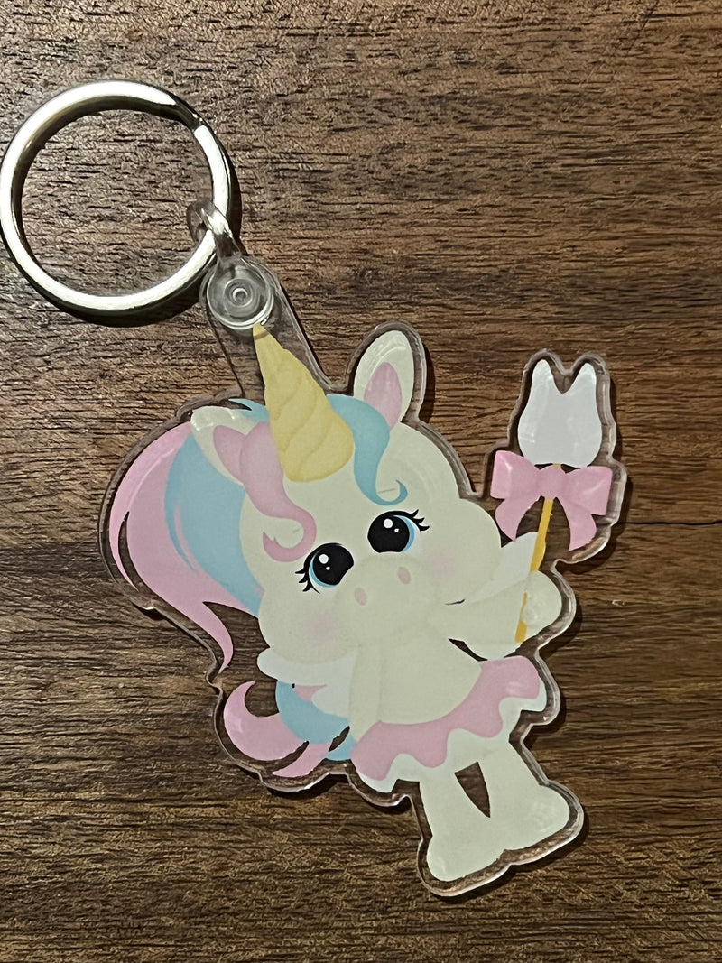 Tooth Fairy Keychain, Unicorn Keychain, Tooth Keychain, Dental Keychain, Dentist Keychain, Dental Hygienist, Tooth Keychain,