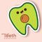 Avocado Tooth Sticker, Dental Sticker, Dental Hygiene Gift, Dental Assistant Sticker, Dental Hygienist Sticker