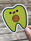 Avocado Tooth Sticker, Dental Sticker, Dental Hygiene Gift, Dental Assistant Sticker, Dental Hygienist Sticker