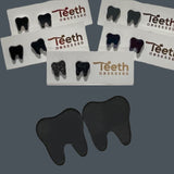 Tooth Earrings Black Solid