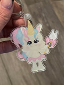 Tooth Fairy Keychain, Unicorn Keychain, Tooth Keychain, Dental Keychain, Dentist Keychain, Dental Hygienist, Tooth Keychain,