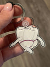 Dental Floss Keychain, Tooth Keychain, Flossy Keychain, Dental Hygiene Keychain, Dental Gifts, Dental Assistant, Dental Hygiene Gift