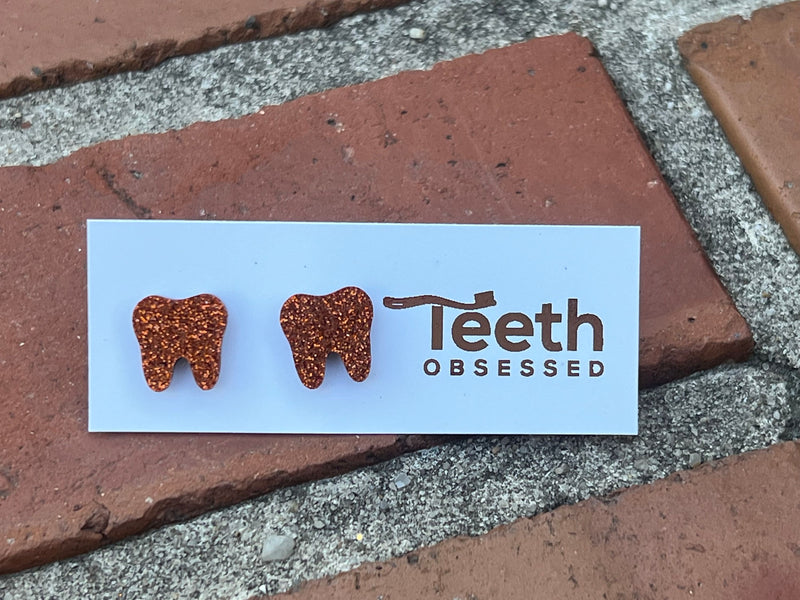 Rose Gold Tooth Earrings