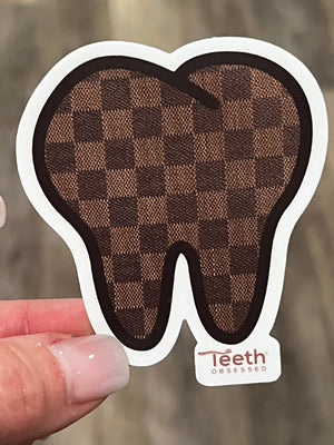 Brown Check Molar Sticker