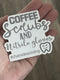 Coffee Scrubs and Nitrile Gloves Sticker