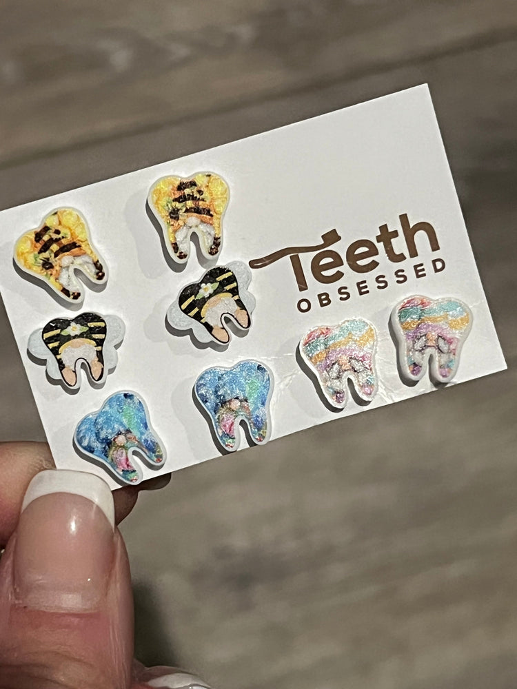 Dental Gnome, Dental Earrings, Tooth Earrings, Dental Gift, Dental Jewelry, Teeth Earrings, Dental Hygiene Gift