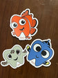 Fish Tooth Sticker, Clown Fish Sticker, Turtle Sticker, Dental Sticker, Dental Gift, Teeth Sticker, Dentist Sticker
