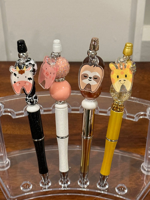 Dental Animals Pens: Pig, Sloth, Cow and Gariffe