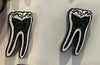 Glitter Tooth Earrings: Dental Assistant Gift, Hypoallergenic Studs