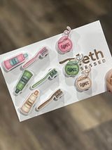 Toothbrush and Toothpaste Dental Earrings