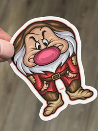 Dopey Dental Vinyl Sticker by Teeth Obsessed featuring a humorous dentist-themed design, perfect for dental gift or decorating.