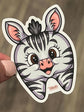 Zebra Tooth Sticker, Tooth Zebra Sticker, Zebra Dental Stickers, Tooth Animal, Dental Animal Sticker, Pedo Dental Assistant