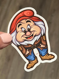 Colorful Dopey Dental Vinyl Sticker from Teeth Obsessed featuring a playful dentist-themed design, perfect as a fun dental gift.