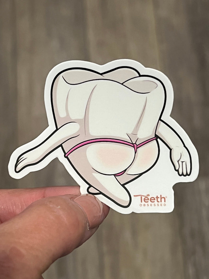 Mrs Flossy Tooth Sticker