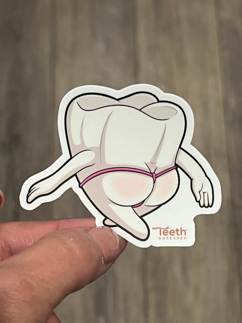 Mrs Flossy Tooth Sticker