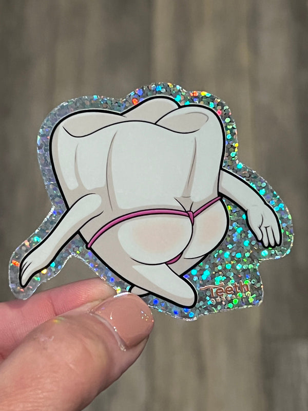 Mrs Flossy Tooth Sticker