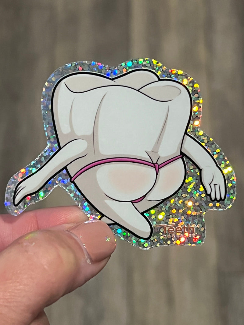 Mrs Flossy Tooth Sticker