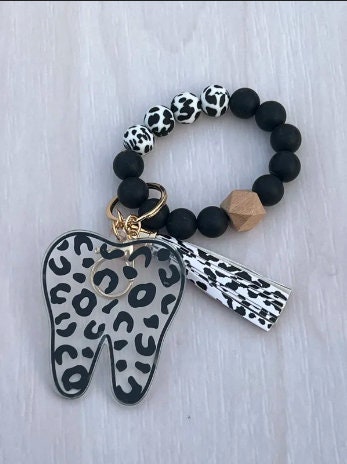 Leopard Tooth Dental Keychain