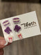 Glitter Denture, Nerves and Purple Trio Tooth Earrings