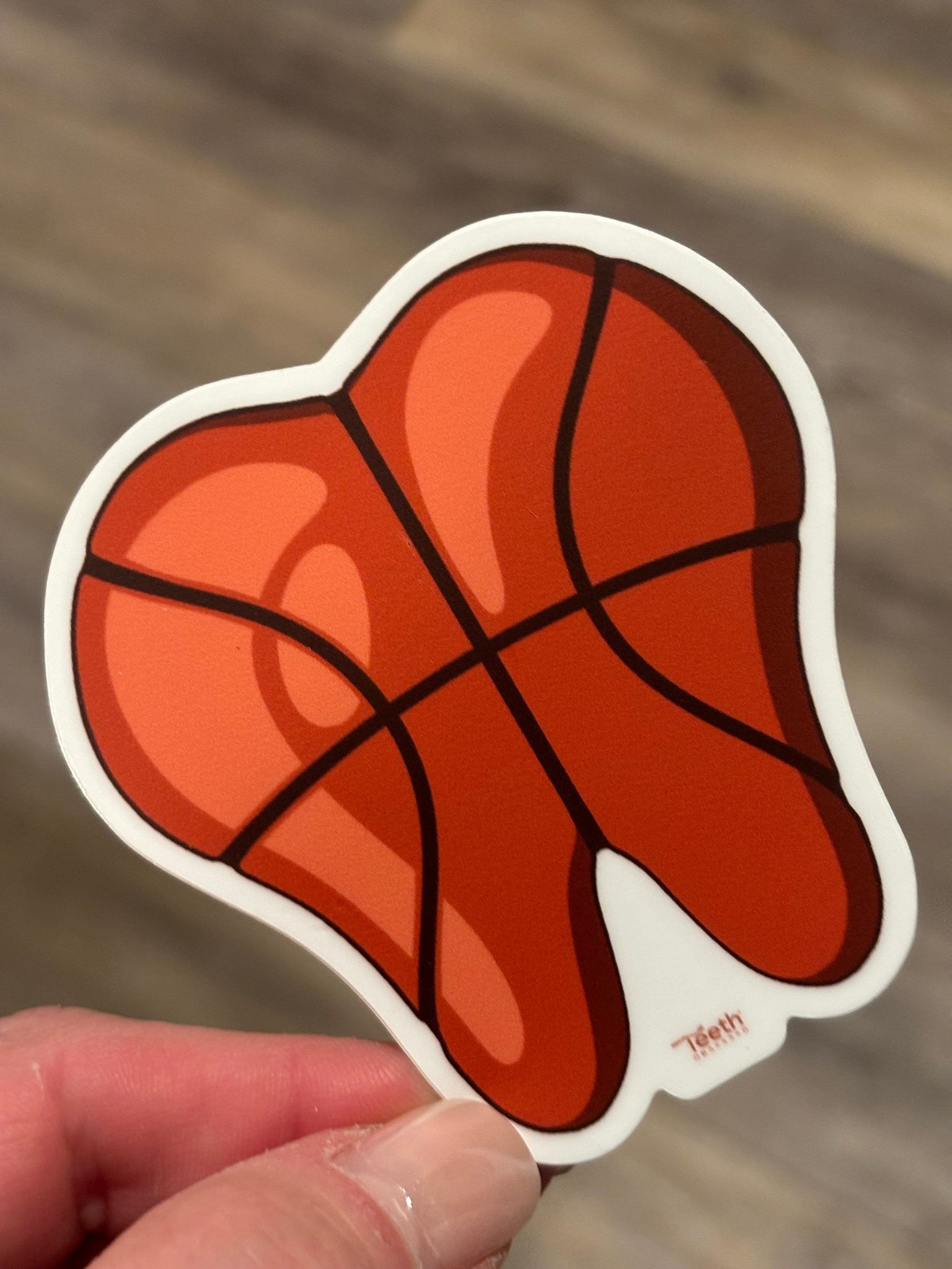 Basketball Teeth Stickers, Dental Stickers, Dental clings, Dental Gifts, Dental Hygiene Sticker, Dental Sports Stickers