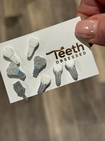 Dental Implant Earrings, Tooth Earrings, Dental Earrings, Teeth Earrings, Tooth Jewelry, Teeth Jewelry, Dental Assistant, Dental Gift