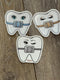 Braces Sticker: Blue, Pink, Silver