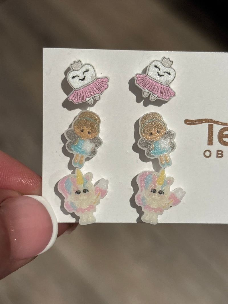 Dental Ballet, Toothfairy and Unicorn Earrings