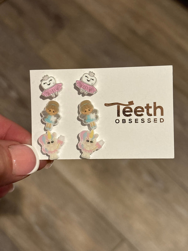 Ballet Tooth, Tooth Fairy and Unicorn Fairy Earrings