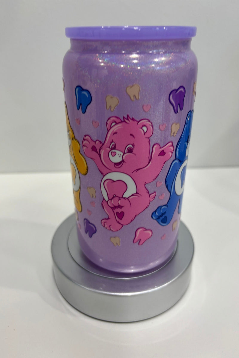 Bear Colorful Teeth Glass