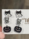 Halloween Cat Tooth Earrings