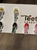 Dental Team Earrings in Pink, Green and Grey