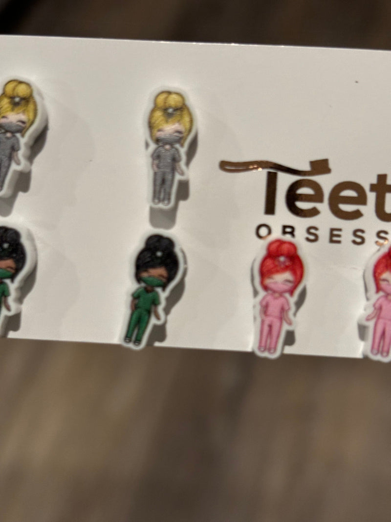 Dental Team Earrings, Tooth Earrings, Pedo Assistant Earrings, Dental Gift, Dental Gift, Tooth Studs