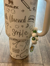 Dental Tumbler Charm, Tooth Cup Handle Charms, Teeth Handle Cup Charm, Tooth Cup Accessories for handle, Dental Tumbler Charm, Tooth Charm