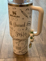 Dental Tumbler Charm, Tooth Cup Handle Charms, Teeth Handle Cup Charm, Tooth Cup Accessories for handle, Dental Tumbler Charm, Tooth Charm