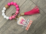 Hot Pink Dental Nerve Keychain, Dental Sticker, Dental Hygiene, Dental Assistant Keychain, Tooth Earrings, RCT, Endo Tooth, Endodontist
