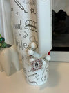 Teeth Obsessed dental charms for Stanley Cups, fun tumbler toppers with tooth-themed designs on a clear cup.