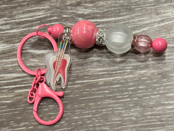 Endo Tooth Dental Keychain, RCT Tooth Keychain, Teeth Keychain, Dental Hygiene Keychain, Dental Gifts, Dental Assistant, Dental Hygiene Gift