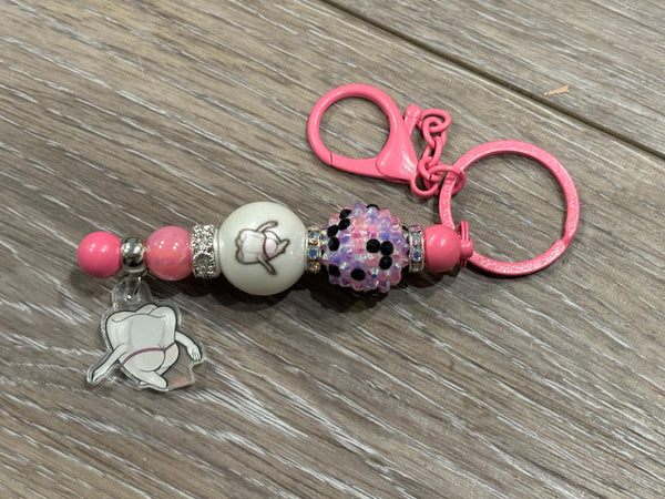 Mrs Flossy Dental Keychain, Tooth Keychain, Teeth Keychain, Dental Hygiene Keychain, Dental Gifts, Dental Assistant, Dental Hygiene Gift