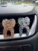 Silver and Gold Teeth Freshies, Tooth Freshener, Dental Freshie, Dental Gift, Tooth Car Freshener, Dental Car Fresheners