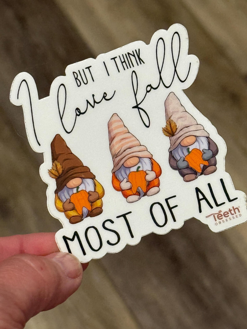 Thanksgiving Gnome Sticker, Happy Fall Sticker, Dental Assistant Sticker, dentistry sticker, RDH sticker, tooth sticker