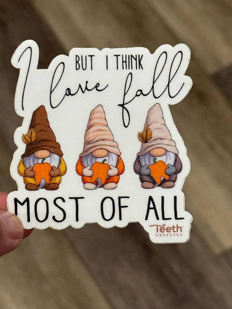 Thanksgiving Gnome Sticker, Happy Fall Sticker, Dental Assistant Sticker, dentistry sticker, RDH sticker, tooth sticker