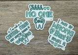 No One Cares Dental Sticker, I May Be Wrong, Dental HYGIENIST, Dentist Car Stickers, Dental Gifts, Tumbler Stickers, Dental Stickers