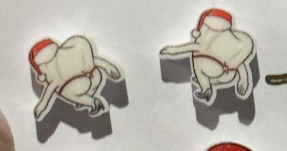 Christmas Earrings: Mrs Flossy and Santa Hat